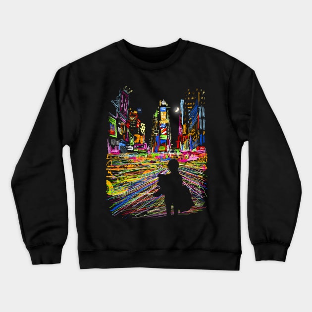 The City that Never Sleeps Crewneck Sweatshirt by kookylove